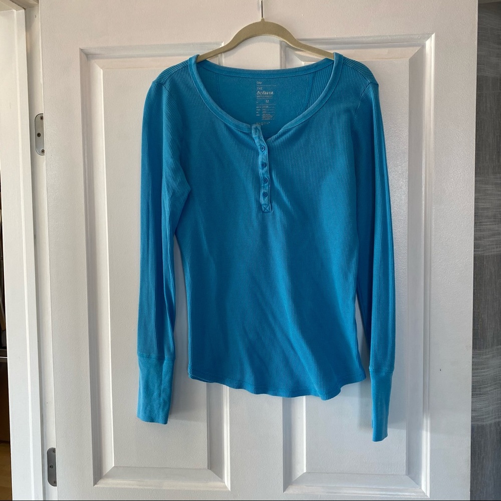 Women’s blue Henley top